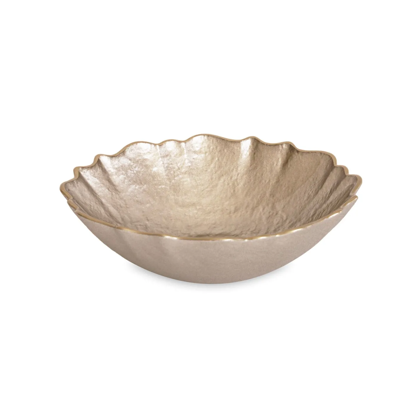 Discount GLASS Small Round Bowl (Taupe and Gold) View All Glass|Glass