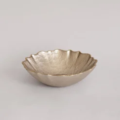 Discount GLASS Small Round Bowl (Taupe and Gold) View All Glass|Glass