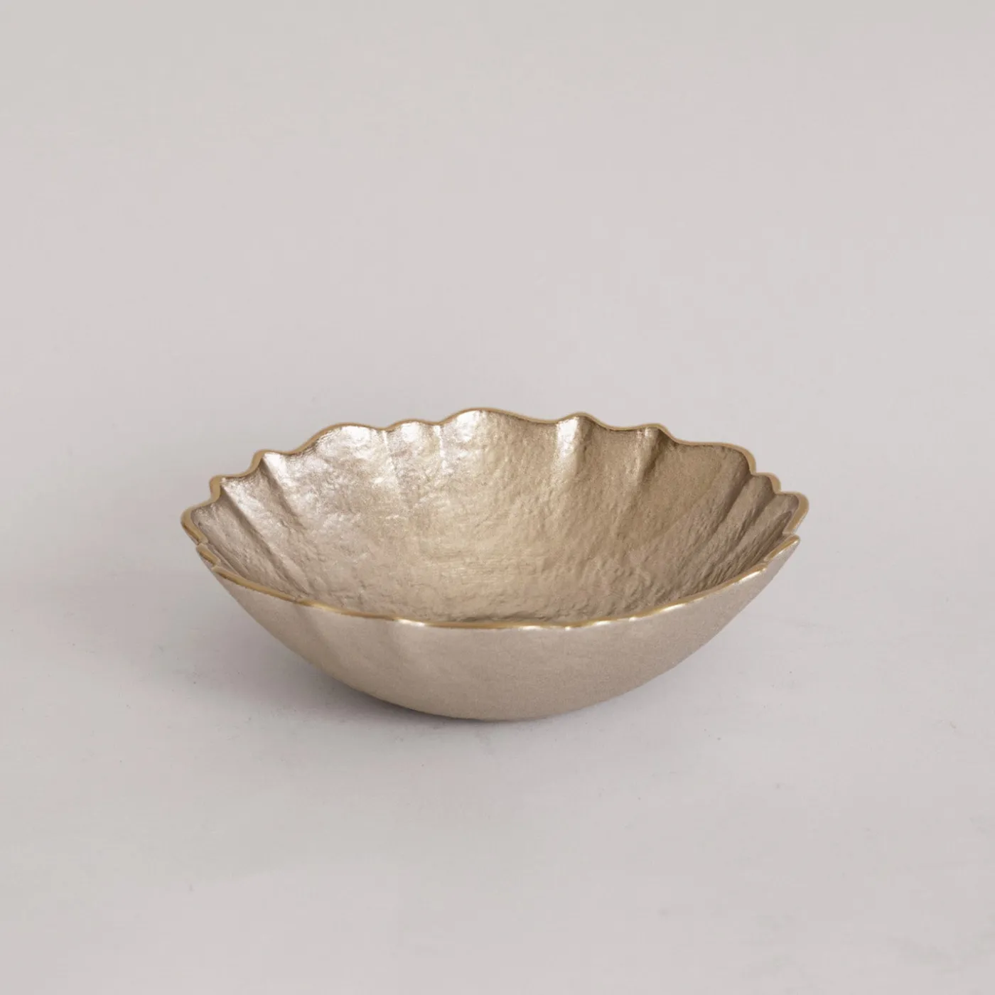 Discount GLASS Small Round Bowl (Taupe and Gold) View All Glass|Glass