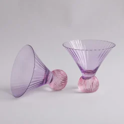 Hot GLASS Venice Martini Set of 4 (Violet and Pink) View All Glass|Glass