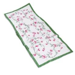 Clearance LINEN Norelle Runner 108 x 18 (Green and Red Floral) Table Runners|Gifts For The Entertainer