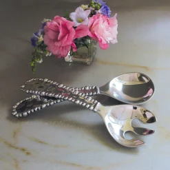 New ORGANIC PEARL Small Salad Servers View All Organic Pearl|Salad Servers + Utensils