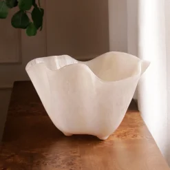 Hot RESIN Alabaster Ice Bucket White Swirl Resin|RESIN Alabaster