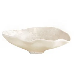 Sale RESIN Alabaster Large Oval Bowl White Swirl Resin|RESIN Alabaster