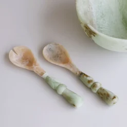 Hot RESIN Giada Salad Servers Jade Swirl Resin|RESIN Giada