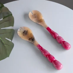 New RESIN Rio Bubble Salad Servers (Pink) Resin|RESIN Rio