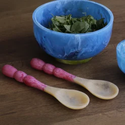 New RESIN Rio Bubble Salad Servers (Pink) Resin|RESIN Rio