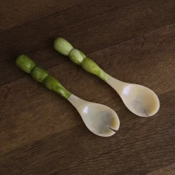 Online RESIN Rio Bubble Salad Servers (Green) Resin|RESIN Rio