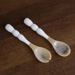 Clearance RESIN Rio Bubble Salad Servers (White) Resin|RESIN Rio