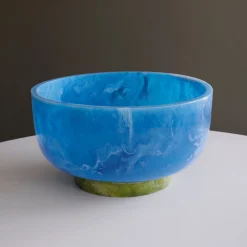 RESIN Rio Large Bowl with Base (Blue and Green) Resin|RESIN Rio