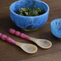 RESIN Rio Large Bowl with Base (Blue and Green) Resin|RESIN Rio