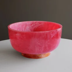New RESIN Rio Large Bowl with Base (Pink and Orange) Resin|RESIN Rio