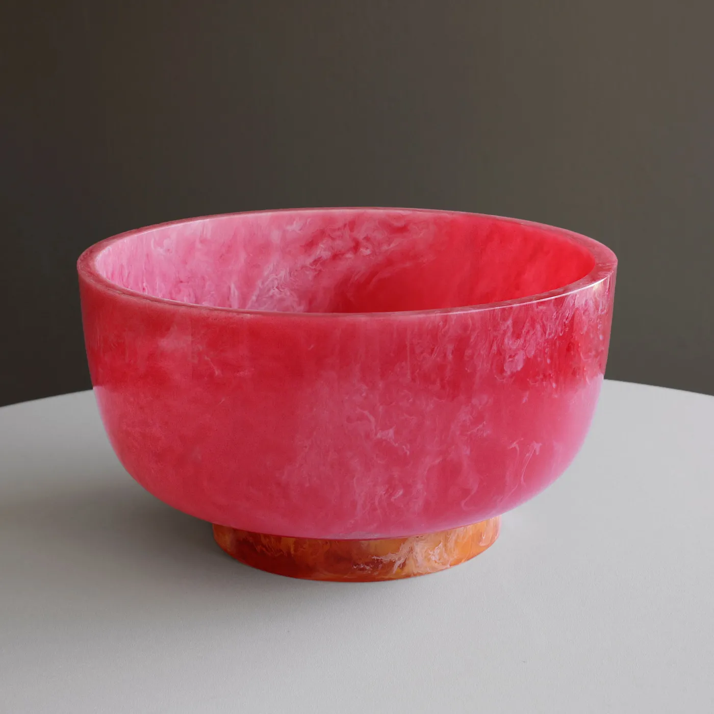 New RESIN Rio Large Bowl with Base (Pink and Orange) Resin|RESIN Rio
