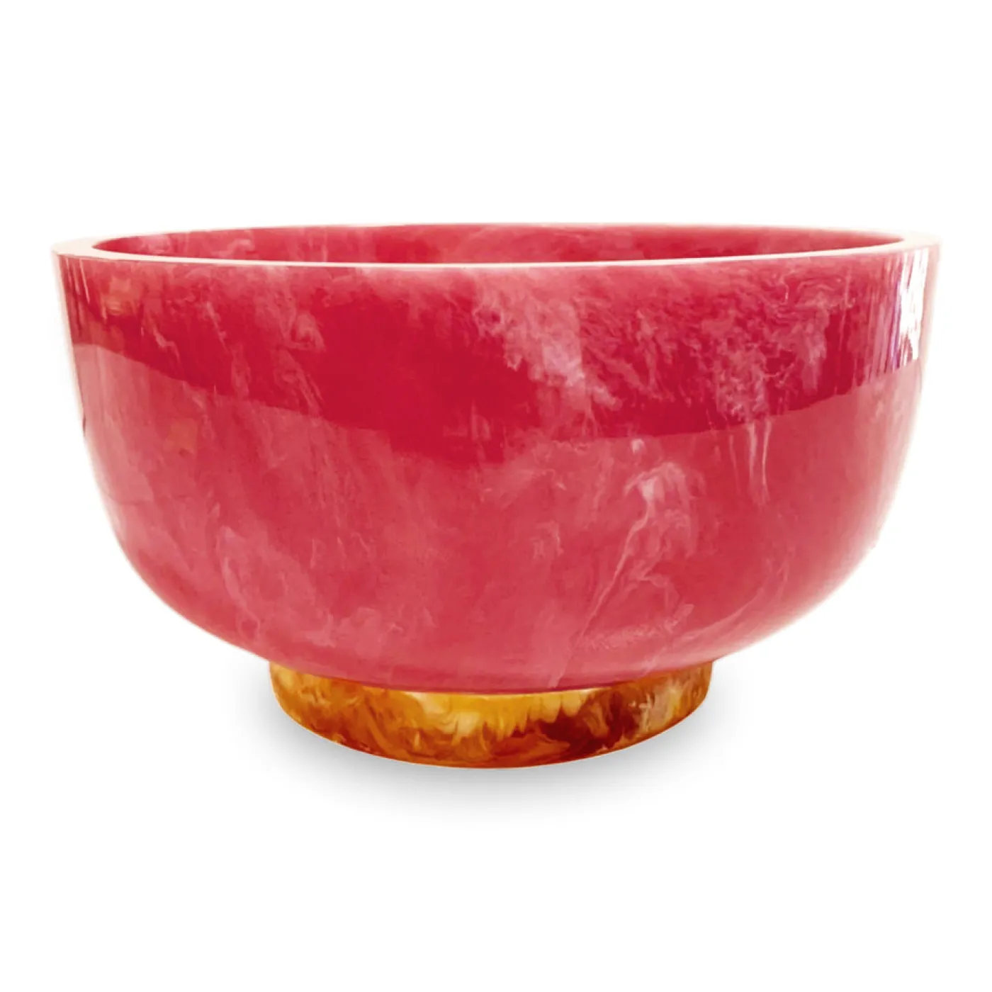 New RESIN Rio Large Bowl with Base (Pink and Orange) Resin|RESIN Rio