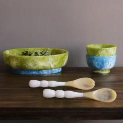 Online RESIN Rio Large Oval Bowl with Base (Green and Blue) Resin|RESIN Rio