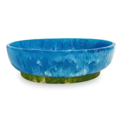 Online RESIN Rio Large Oval Bowl with Base (Blue and Green) Resin|RESIN Rio