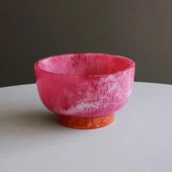 Best RESIN Rio Small Bowl with Base (Pink and Orange) Resin|RESIN Rio
