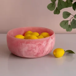 RESIN Sorbet Large Round Bowl Raspberry Resin|RESIN Sorbet