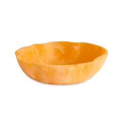 New RESIN Sorbet Large Wavy Round Bowl Tangerine Resin|RESIN Sorbet