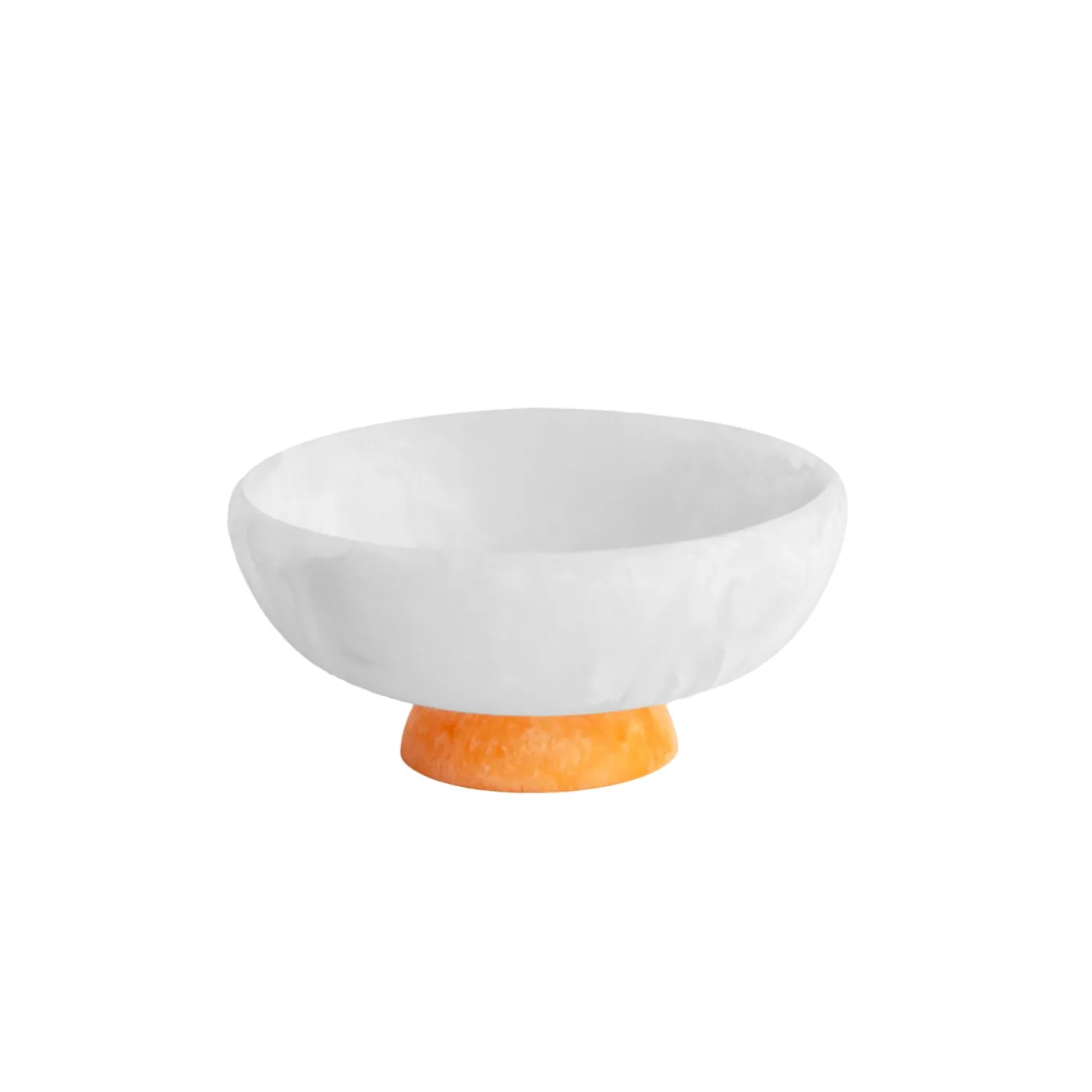 Hot RESIN Sorbet Medium Round Bowl with Base Coconut and Tangerine Resin|RESIN Sorbet