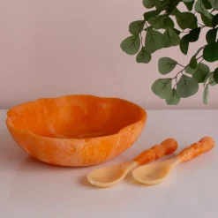 Discount RESIN Sorbet Salad Servers Tangerine Resin|RESIN Sorbet
