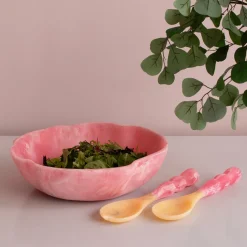 New RESIN Sorbet Salad Servers Raspberry Resin|RESIN Sorbet