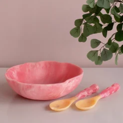 New RESIN Sorbet Salad Servers Raspberry Resin|RESIN Sorbet