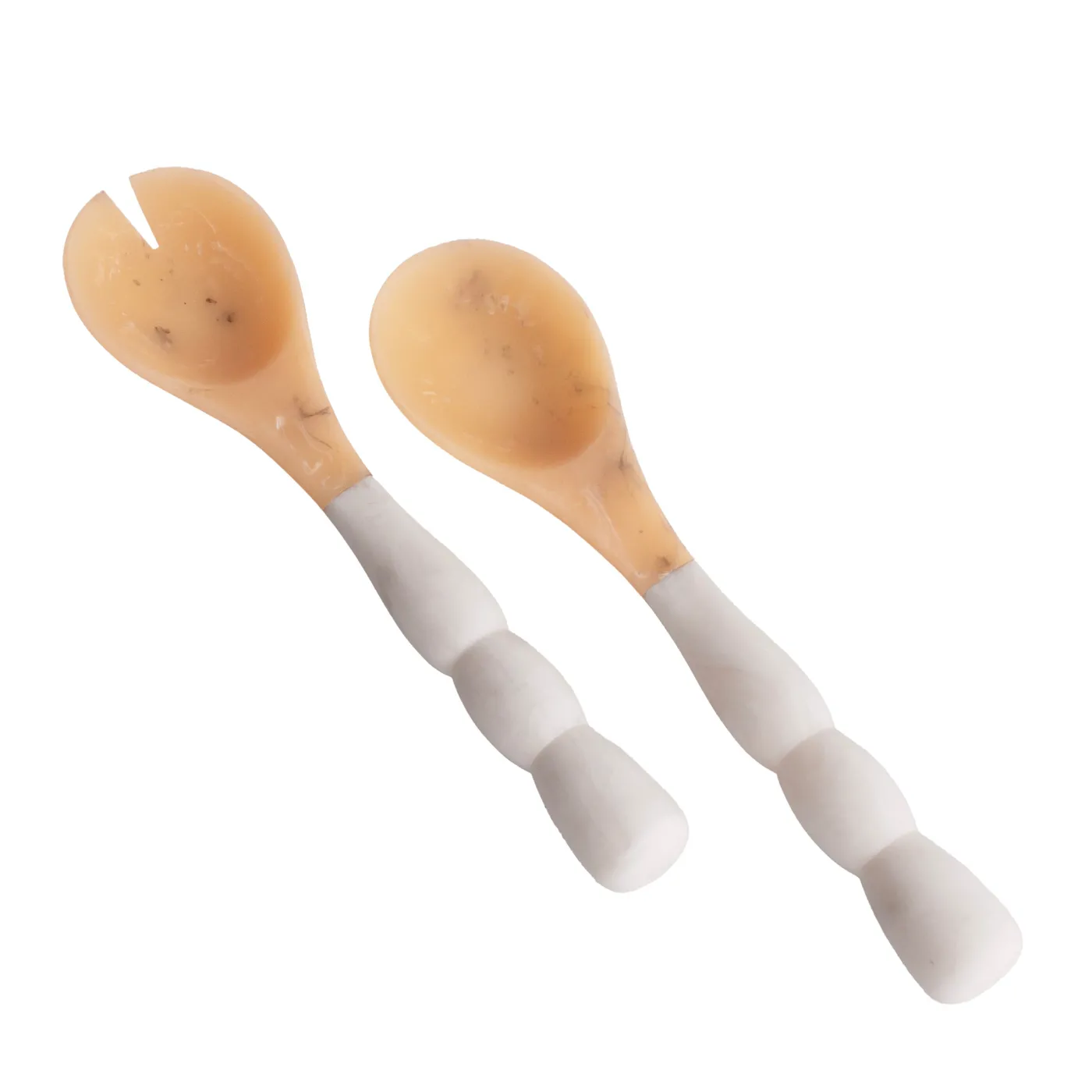 Clearance RESIN Sorbet Salad Servers Coconut Resin|RESIN Sorbet