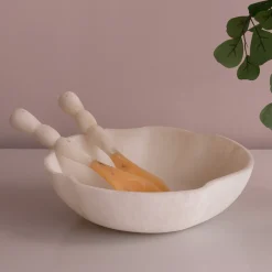 Clearance RESIN Sorbet Salad Servers Coconut Resin|RESIN Sorbet