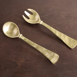 Online SIERRA MODERN Large Salad Servers (Brushed Gold) Salad Servers + Utensils|Gifts Under $99