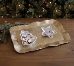 Sale SIERRA MODERN Maia Large Tray (Gold) Trays|The Holiday Shop