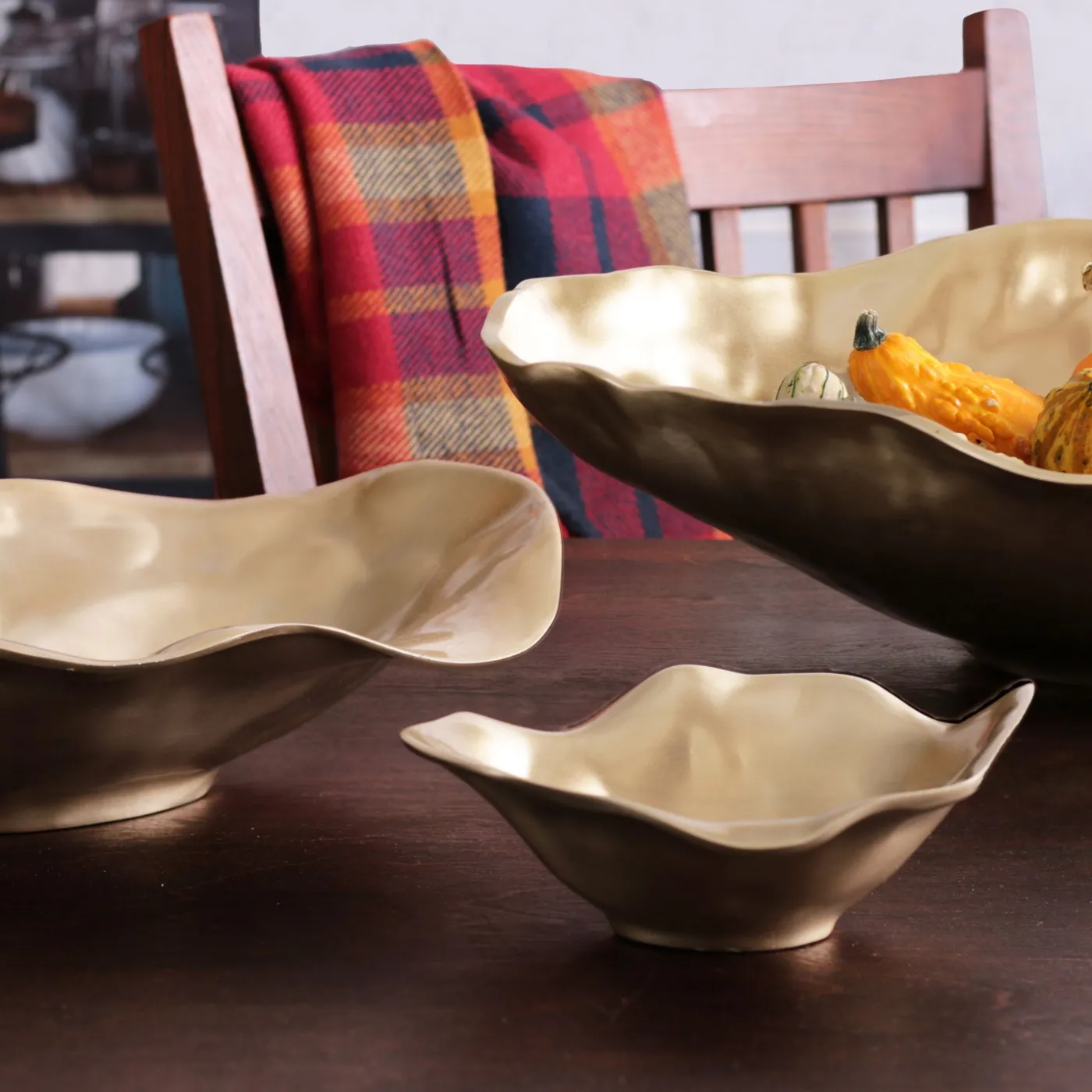 Outlet SIERRA MODERN Maia Medium Oval Bowl (Gold) Bowls|Gifts For The Bride + Groom