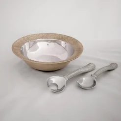 SIERRA MODERN Small Salad Servers (Shiny Gold) Salad Servers + Utensils|Gifts Under $50