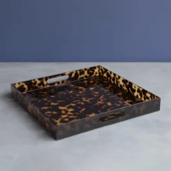 Best VIDA Acrylic Tortoise Large Square Tray With Handles Trays|Acrylic