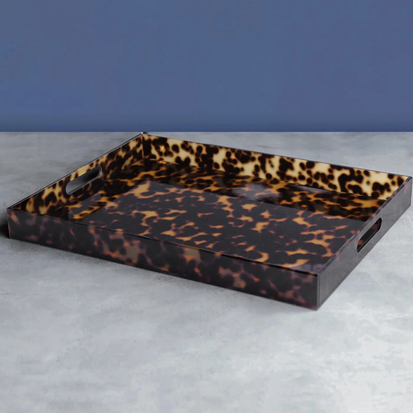 Hot VIDA Acrylic Tortoise X-Large Tray With Handles View All Vida|Trays
