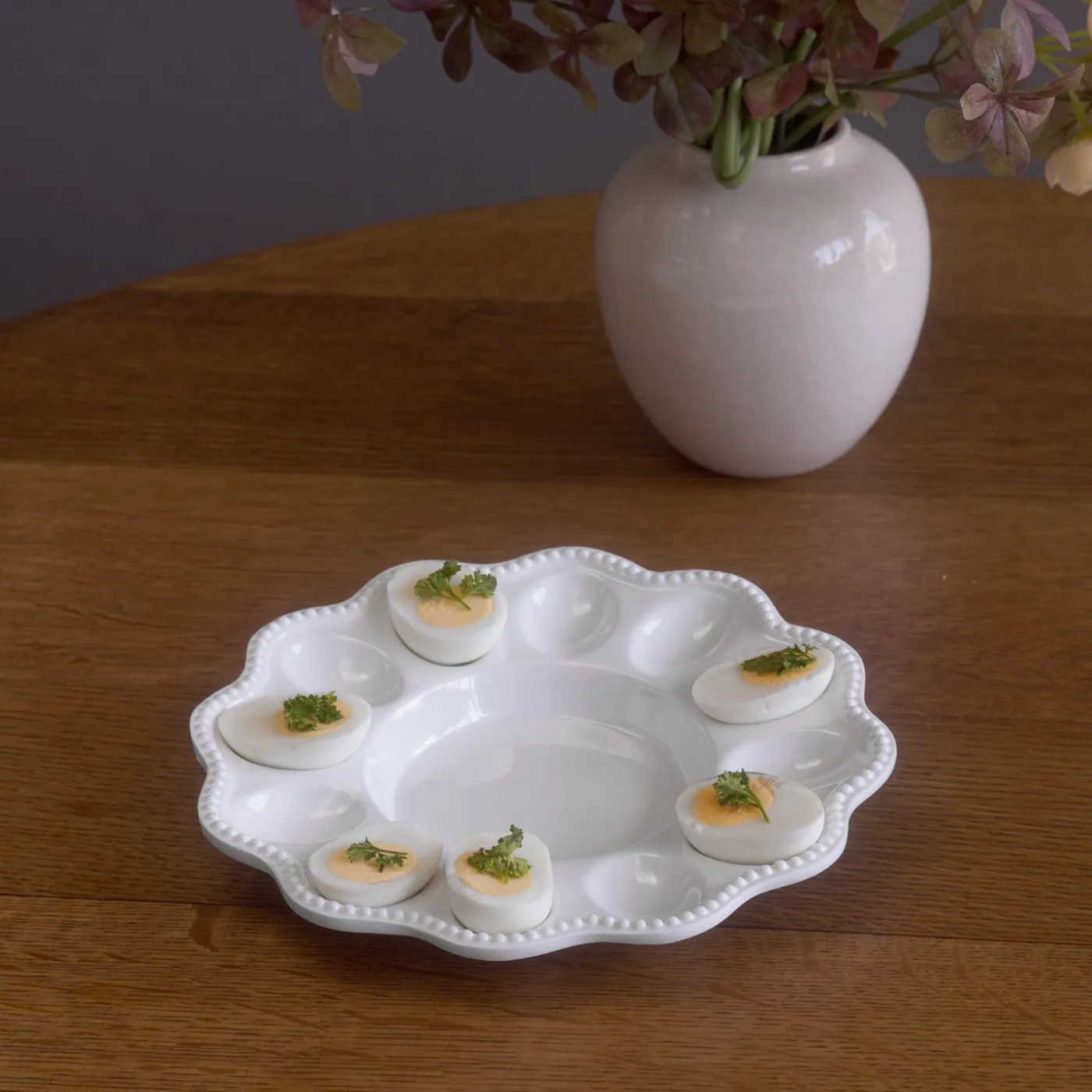New VIDA Alegria Deviled Egg Platter (White) View All Vida|Platters