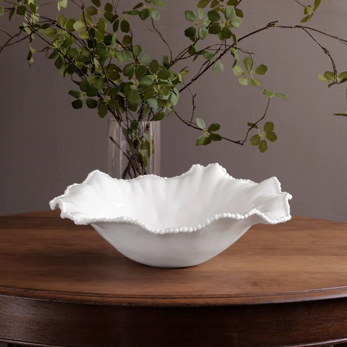 Outlet VIDA Alegria Extra Large Round Centerpiece (White) View All Vida|Centerpiece