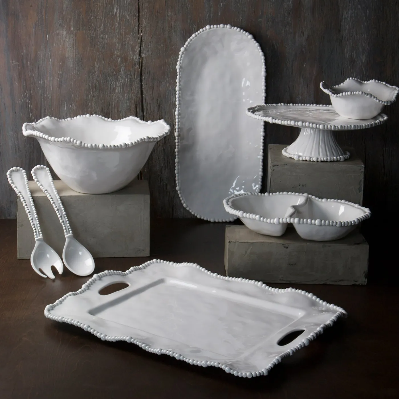 Hot VIDA Alegria Pedestal Cake Plate White View All Vida|VIDA Alegria