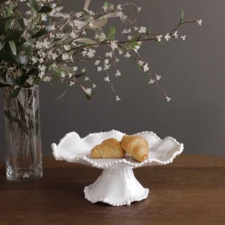 New VIDA Alegria Small Pedestal Cake Plate (White) View All Vida|Gifts Under $99