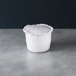 New VIDA Alegria Stackable Salt-Pepper Cellar with Lid (White) View All Vida|Gifts Under $50