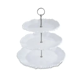 Clearance VIDA Alegria Triple Tiered Server (White) View All Vida|VIDA Alegria