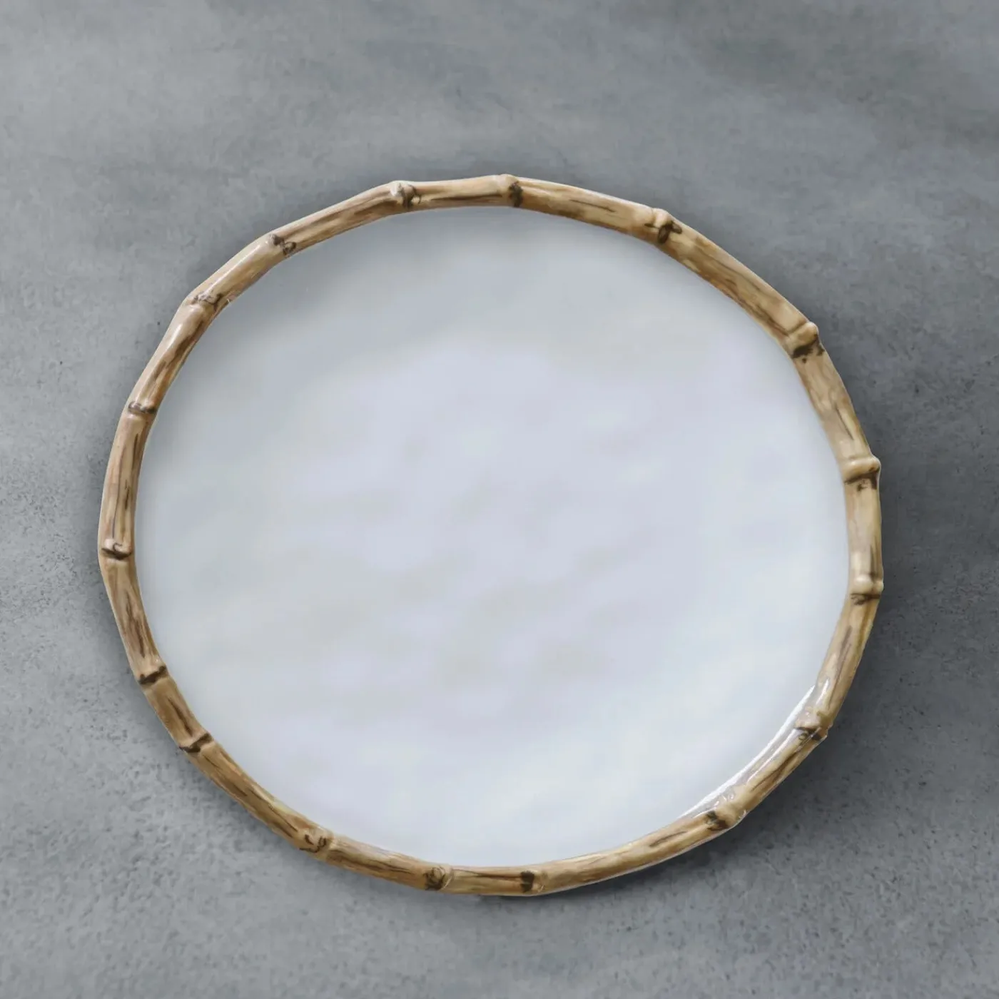 Discount VIDA Bamboo 9" Salad Plate Set of 4 (White and Natural) GARDEN Bamboo|View All Vida