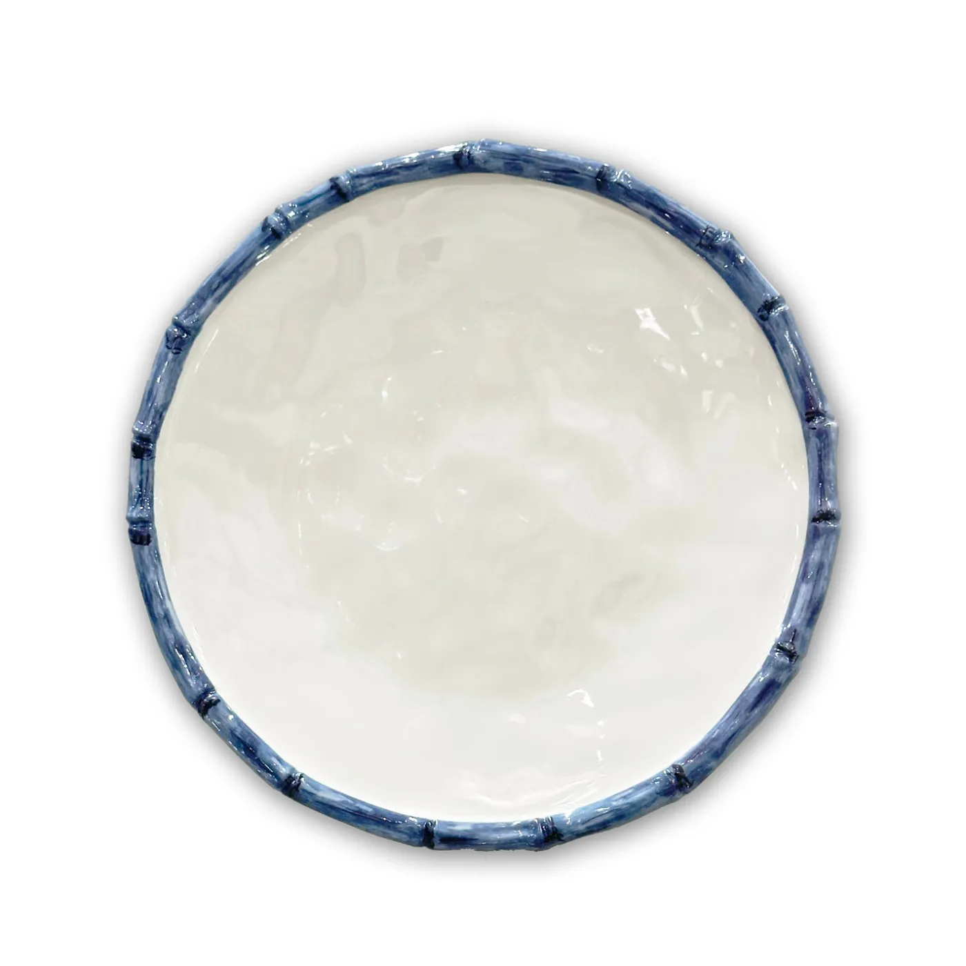 Outlet VIDA Bamboo 9" Salad Plate Set of 4 (White and Blue) GARDEN Bamboo|View All Vida