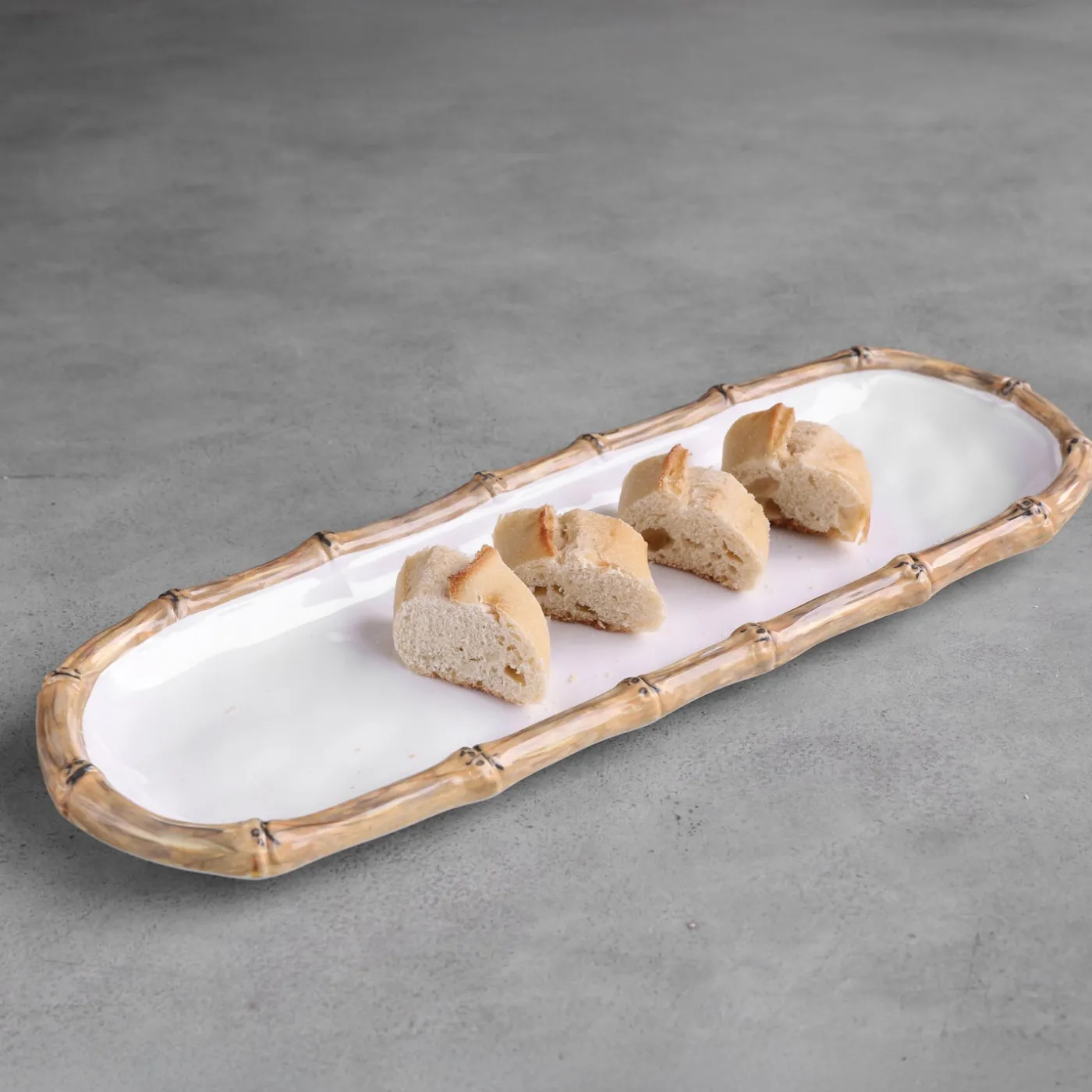 Outlet VIDA Bamboo Baguette Platter (White and Natural) View All Vida|VIDA Bamboo