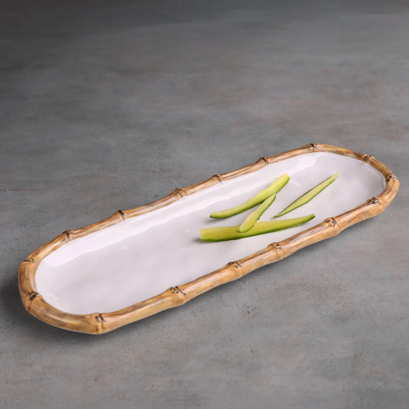 Outlet VIDA Bamboo Baguette Platter (White and Natural) View All Vida|VIDA Bamboo