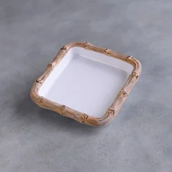 Online VIDA Bamboo Beverage Napkin Holder (White and Natural) GARDEN Bamboo|View All Vida