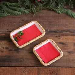 Online VIDA Bamboo Beverage Napkin Holder (White and Natural) GARDEN Bamboo|View All Vida