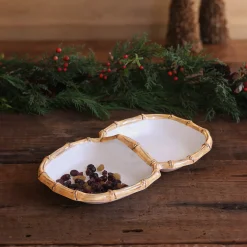 VIDA Bamboo Double Dip (White and Natural) GARDEN Bamboo|View All Vida