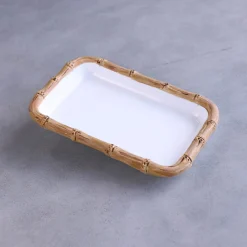 Sale VIDA Bamboo Guest Towel Holder (White and Natural) GARDEN Bamboo|View All Vida