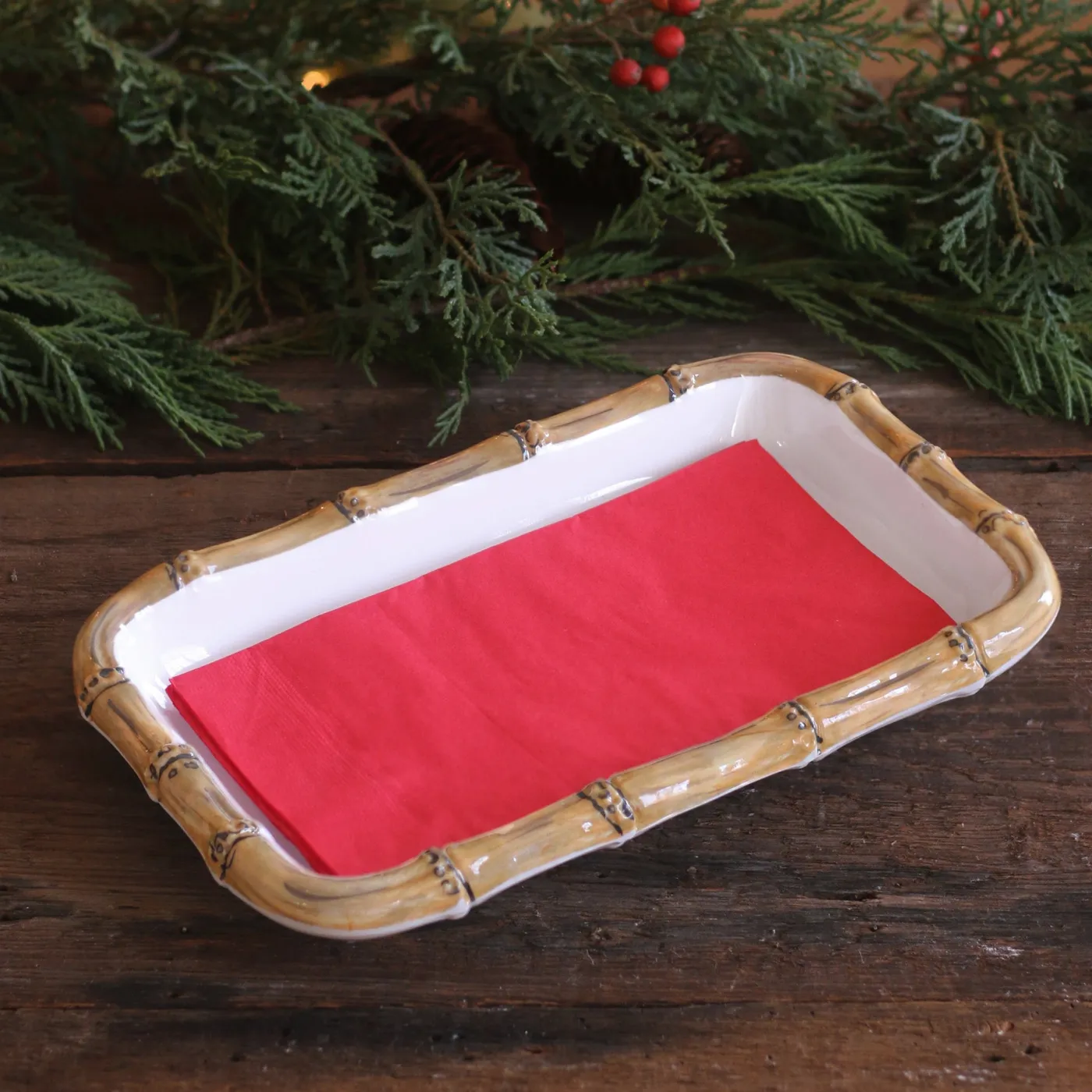 Sale VIDA Bamboo Guest Towel Holder (White and Natural) GARDEN Bamboo|View All Vida